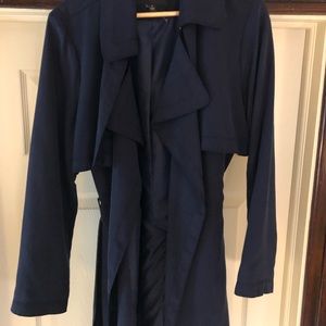 Banana republic navy blue trench coat NWOT